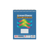 Spiral Note Pad(A6) featuring a colorful design with spiral binding and space for notes.